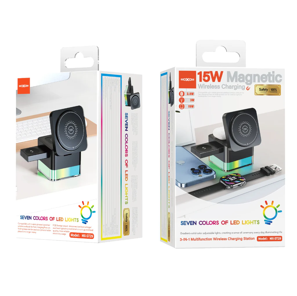 Moxom Charging Station 3 in 1