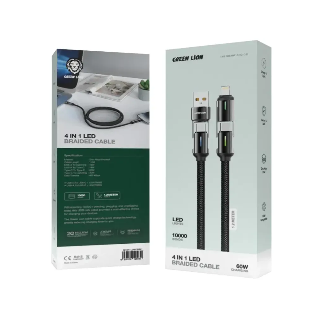 Green Lion LED Braided cable